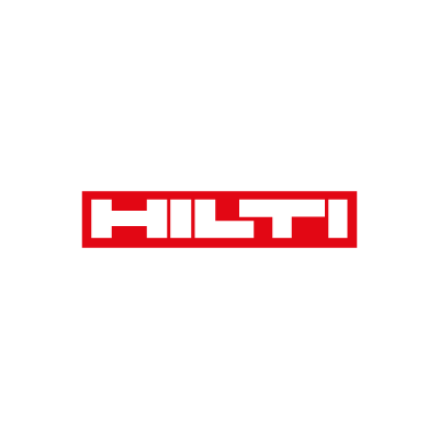 The red and white Hilti logo stands out boldly on a black background, symbolizing strength and reliability—an ideal partner for any commerce platform.