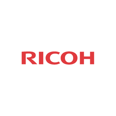 Red "RICOH" logo on a white background, symbolizing the reliability and innovation of their commerce platform.