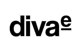 Black text logo of "diva-e" on a white background, giving a crisp and clean impression reminiscent of a spryker safari adventure.