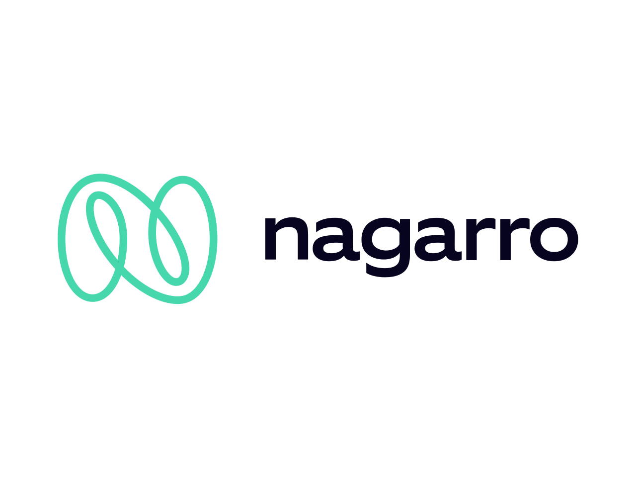 Logo of Nagarro featuring a green abstract symbol on the left and the company name spelled out in blue text on the right, embodying their expertise in digital commerce strategies for manufacturers.