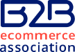 Logo of B2B Ecommerce Association with blue text "B2B" and "association" and red text "ecommerce," highlighting digital commerce strategies for manufacturers.