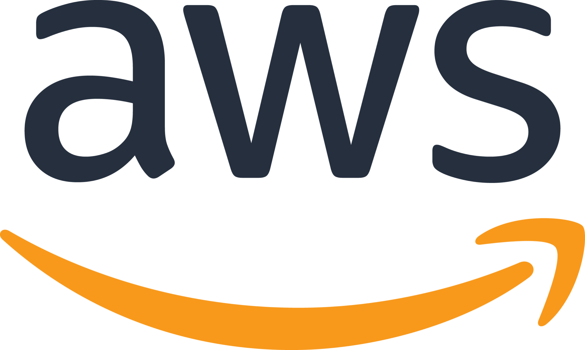 The logo features "aws" in lowercase letters with an orange curved arrow below, forming a smile, reminiscent of the vibrant energy you'll find at Spryker EXCITE 2024.