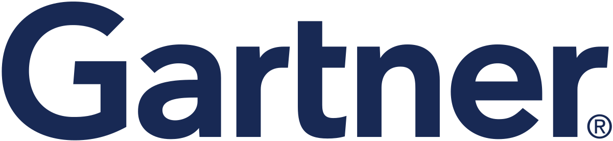 Logo displaying the word "Gartner" in blue text, symbolizing analyst recognition.